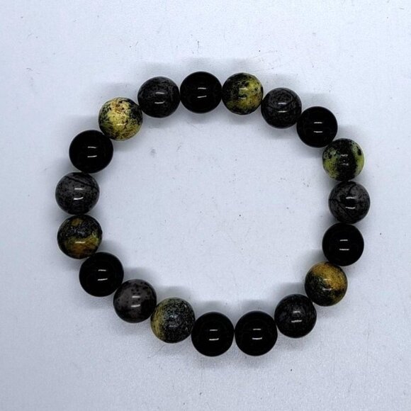 Stretch bracelet bumblebee jasper black onyx - Picture 2 of 3